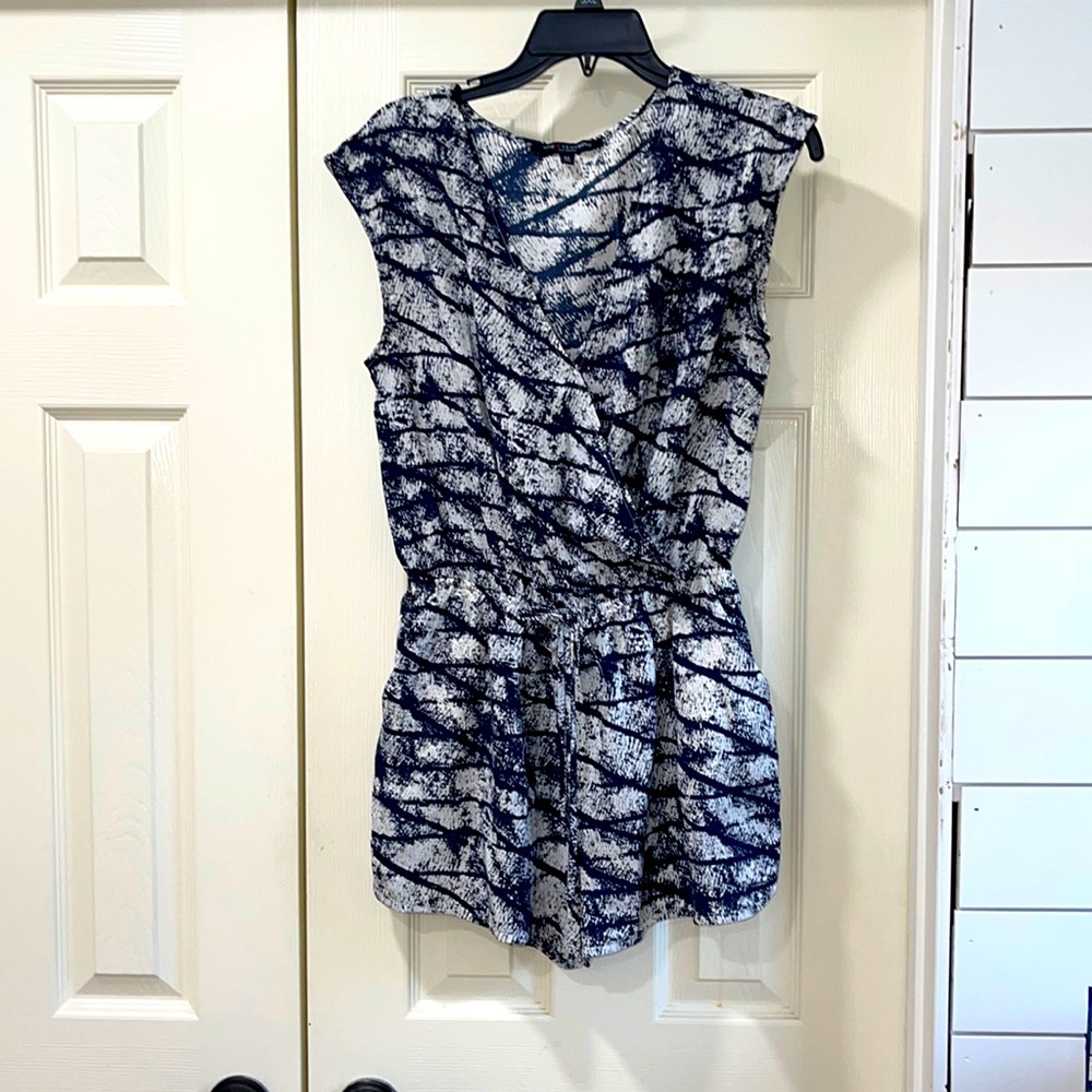 Women’s navy and white romper